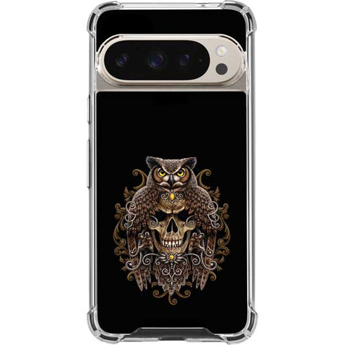 Skull and Owl by Sarah Richter Pixel 9/9 Pro Clear Case